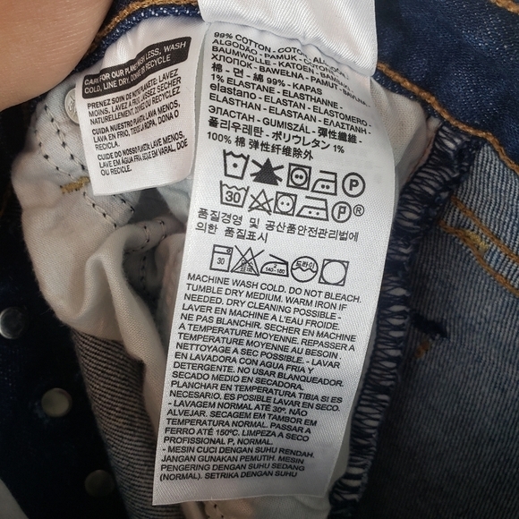 Levi's‎ Premium High Waisted Button Fly Straight Leg Jeans Size 25 - Picture 11 of 12